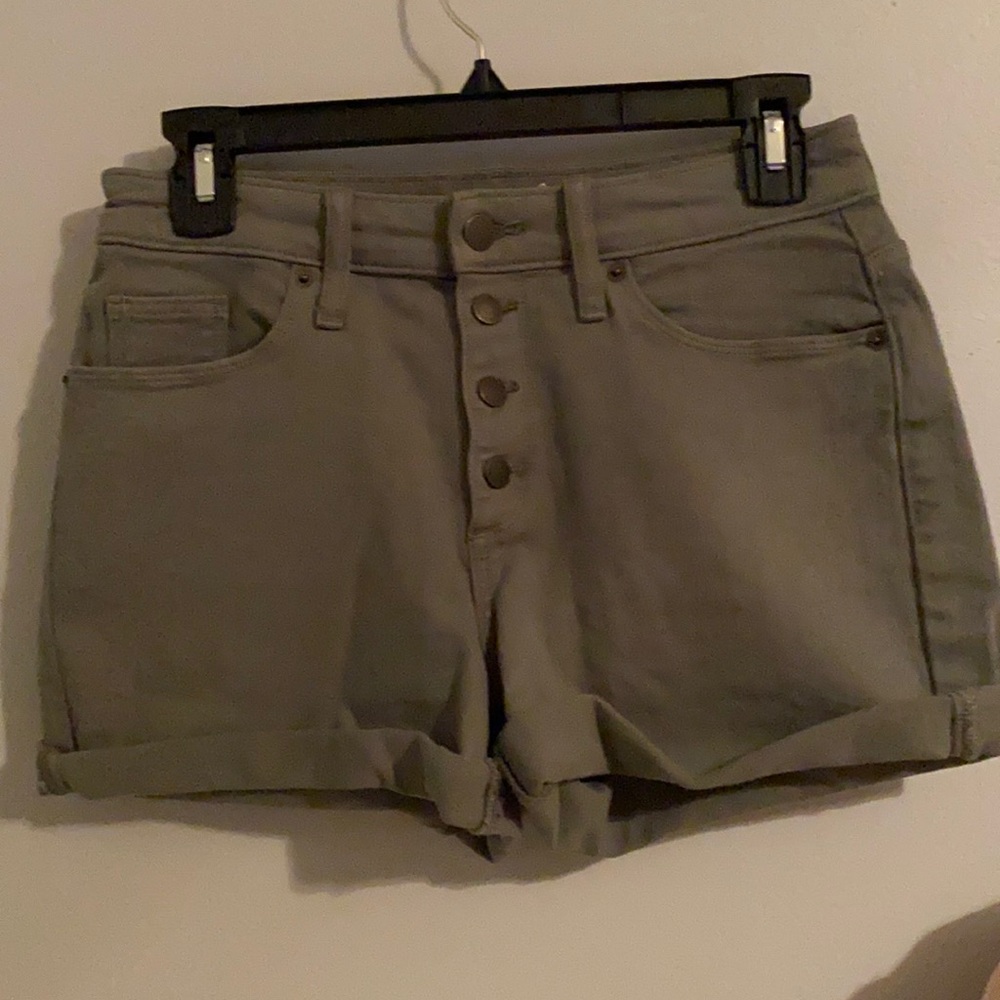 Green-Jean shorts-high wasted